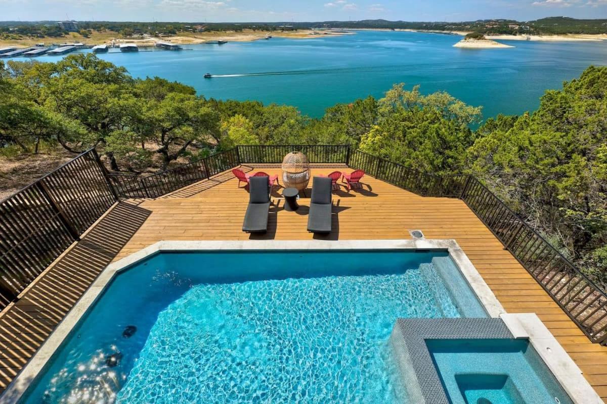 Atlantis On Lake Travis Pool Hot Tub Dock Villa Leander Esterno foto