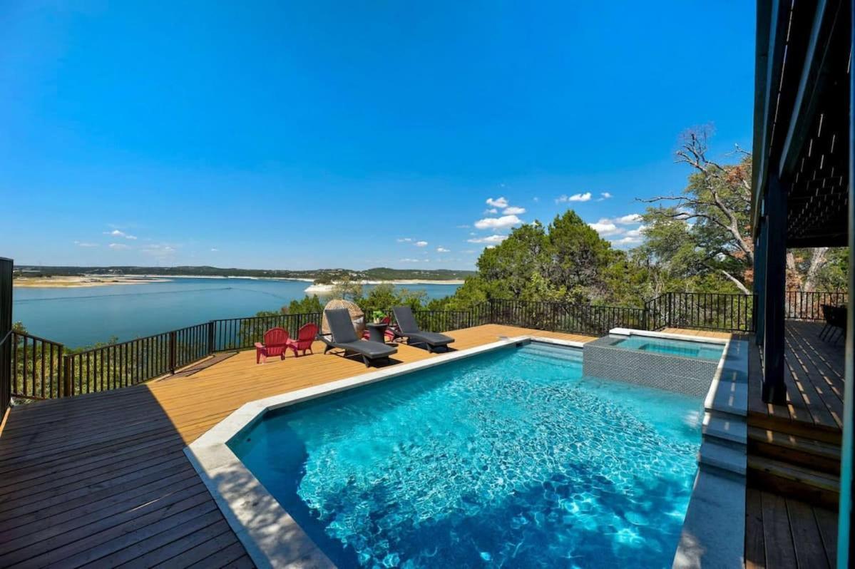 Atlantis On Lake Travis Pool Hot Tub Dock Villa Leander Esterno foto