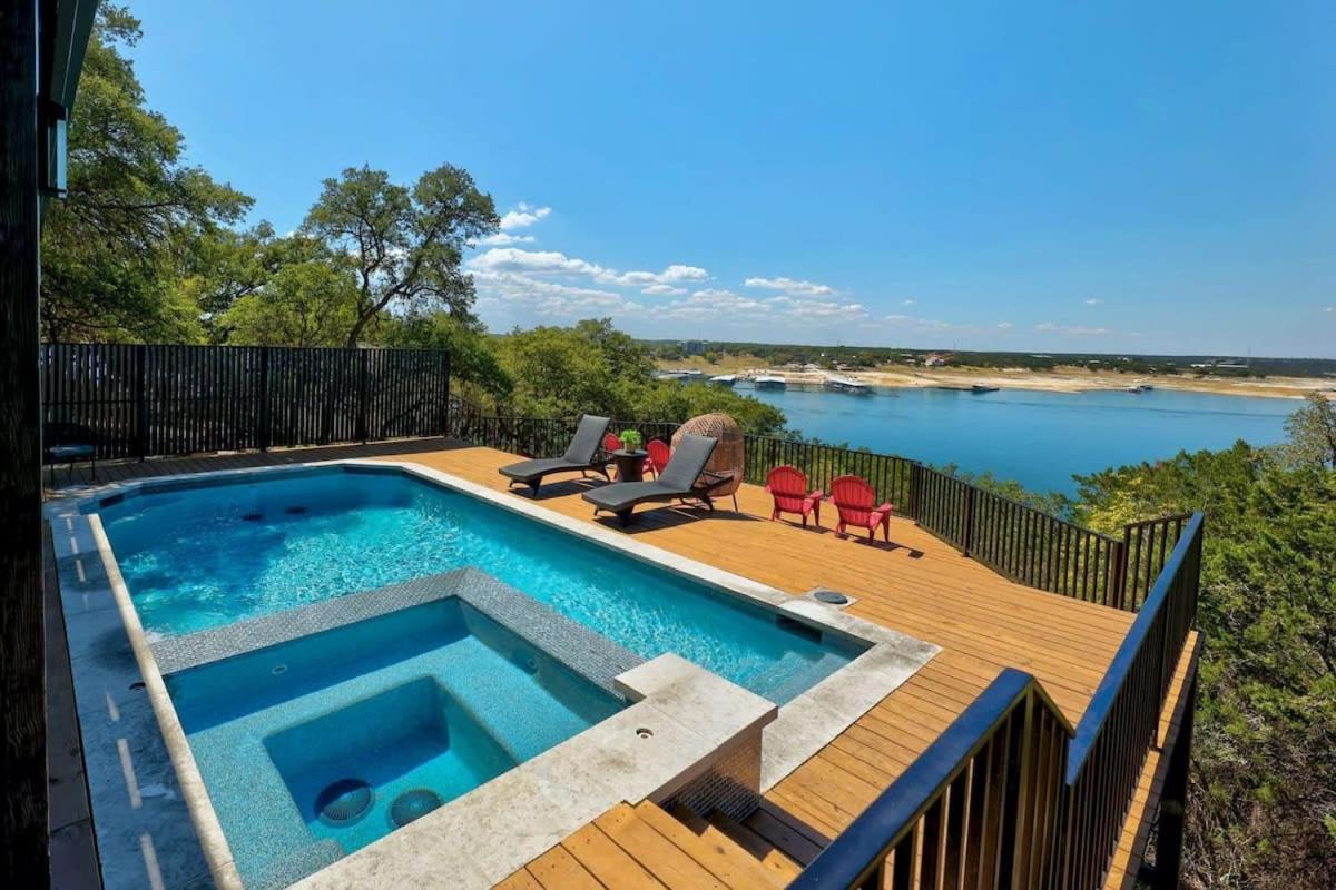 Atlantis On Lake Travis Pool Hot Tub Dock Villa Leander Esterno foto